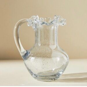 Anthropologie Glass Bubble pitcher